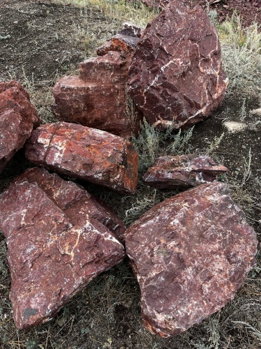 Ландшафтные глыбы красно-фиолетовые 200-1000 килограмм купить в Республике Хакасия