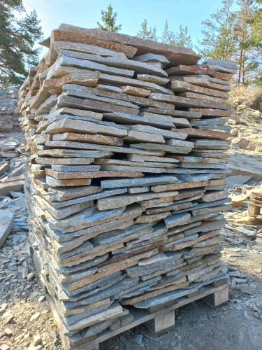 Плитняк златолит серебристый для цоколя, отмостки купить в Республике Хакасия