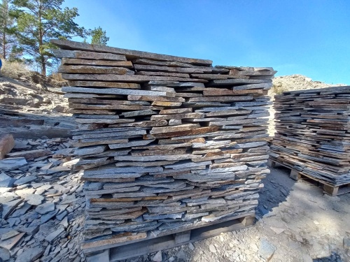 Плитняк златолит серебристый для фасада купить в Республике Хакасия