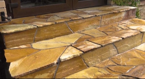 Плитняк златолит жёлтый золотистый для отмостки купить в Республике Хакасия